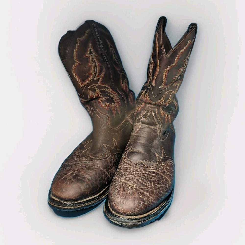 TONY LAMA TLX XT5000 MEN'S BROWN LEATHER WESTERN COWBOY BOOTS SIZE 9 D US